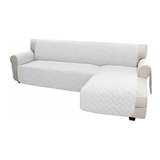 Funda De Sofa Easy-going Reversible Color Blanco Forma De L