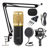 Kit Microfone Condensador  Pop Filter + Braço Articulado