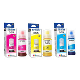 Pack Tinta Epson Caja Original T555 Compatible L805 X3 Color