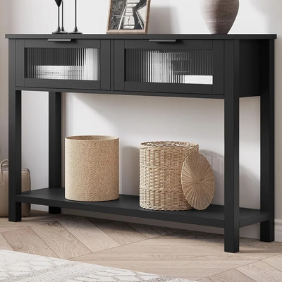 Mesa Credenza Recibidor Madera Muebles Sala 2 Cajon 2 Repisa | Meses sin interés