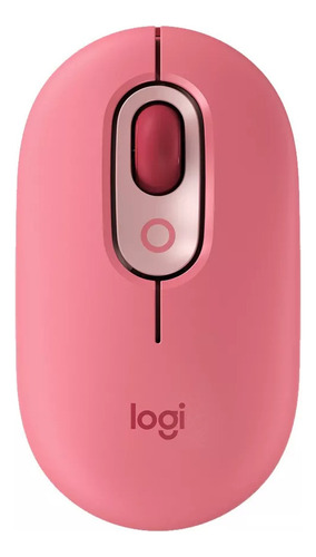 Logitech Mouse Inalámbrico Pop Heartbreaker Con Botón Emojis Color Rosa