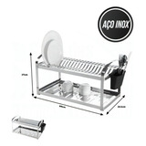 Escorredor De Louça Aço Inox 20 Pratos 2099/120 Brinox