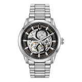 Reloj Bulova Automático Para Hombre 96a208 Plata Skeleton