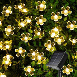 Guirnalda De Luces Solares De 30led Flores De 6.5m