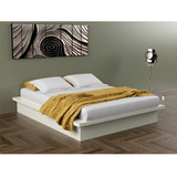 Cama De Casal Baixa 165x201cm Dalla Costa Off White Fg