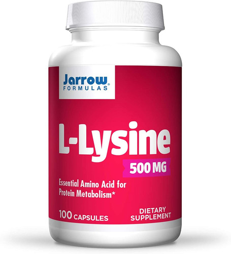 Jarrow Formulas L-lisina 500 Mg. 100 Cápsulas. Aminoácido Esencial Para El Metabolismo De Proteínas. Ayuda Al Crecimiento, El Desarrollo, El Mantenimiento Normal De Los Tejidos Y La Reparación