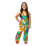 Macacão Macaquinho Feminino Infantil Blogueirinha Moda Verão