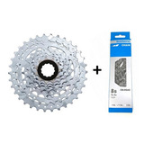 Cassete 7v Sunrace 11-34 Mtb K7+ Corrente Shimano Hg40 7v 8v