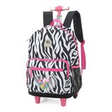 Mochila De Rodinha Feminina Juvenil Animal Print By Up4you