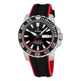 Reloj Festina Hombre Diver Caucho F20662/3 Negro Rojo