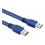 Cabo Extensão Extensor Macho X Macho Usb 3.0 Azul C/ 1 Metro