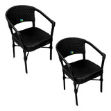 2 Cadeiras Poltrona Estofado Corda Náutica Varanda/area 