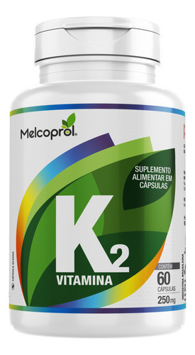 Vitamina K2 Mk7 Menaquinona Pura Melcoprol - 60 Cápsulas