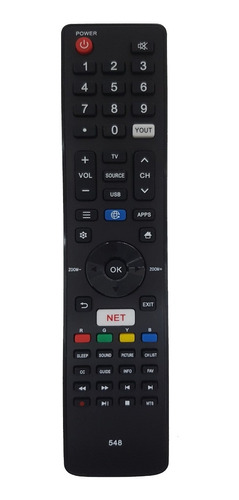 Control Remoto 548 Para Lcd Led Smart Tv Philco Noblex Sanyo