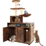 Árbol Para Gatos Con Caja De Arena Para Gatos, Muebles Ocult