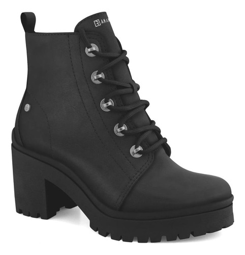 Bota Ramarim Feminina Coturno Tratorado 2350122 - Preto