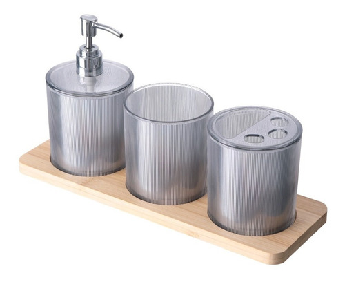 Set Accesorios Baño  Dispenser Jabón Liquido Jabonera