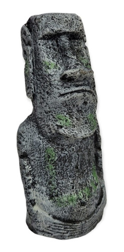 Adorno De Resina Figura Legendaria Moai Mediano Aiken Acuario Lomas De Zamora