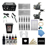 Kit Para Tatuar Tattoo 2maquinas Fte.doble 5 Solid Ink Nuevo