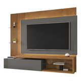 Panel Rack Tv 65  Copacabana Natural Titanium Ripado