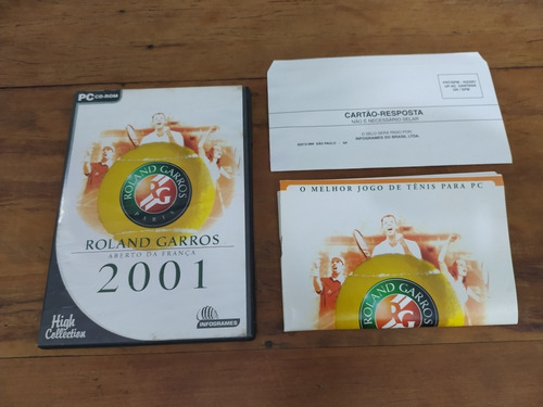 Jogo Pc Cd-rom Roland Garros 2001 Original Usado Com Nf-e 