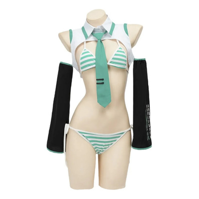 Juego De Anime Miku Cosplay Miku Formula Suits Disfraz De Cosplay Para Niña, Nieve, Navidad, Uniformes De Juego De Rol, Conjunto De Bikini, Halloween,