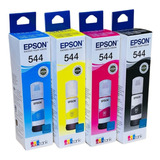 Tinta Epson Original 544 L3110 L3150 Kit 4 Cores Á Vacuo