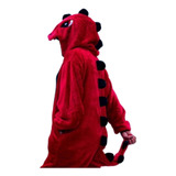 Mameluco, Pijama De Dinosaurio Rojo, Felpa-polar, Talla 6