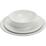 Nordic Ware Mesa Casa Cocina Blanco Vajilla Platos 3 Piezas 