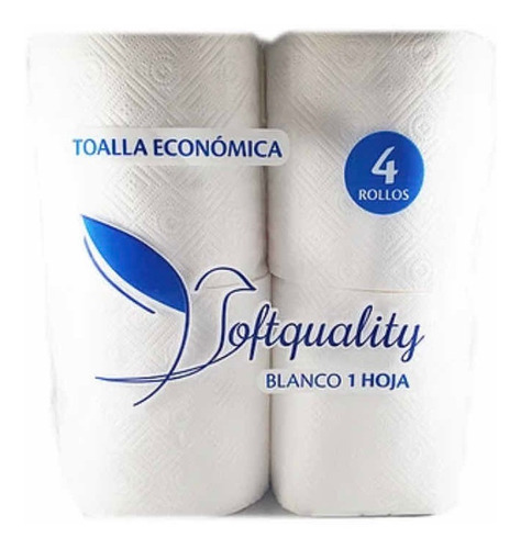 Set 4 Rollos De Toalla Jumbo Papel Blanco X 250 Mt