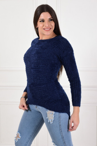 Sweaters Piel Mono Moda Total  Premium 5621 Largo Atras