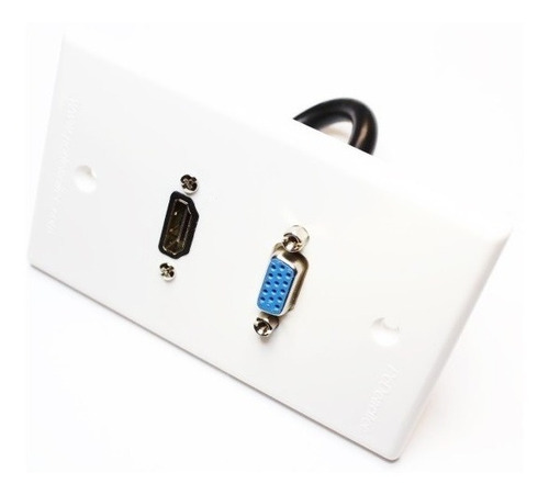 Placa Tapa Pared Vga + Hdmi 1.4 (4k + Ethernet + 3d)  901385