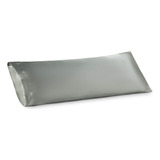 Funda De Almohada Corporal De Saten Gris Plateado 50x137cm