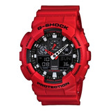 Relógio Casio G-shock Analógico Digital Masculino Original Cor Da Correia Vermelho Cor Do Bisel Vermelho/preto Cor Do Fundo Preto