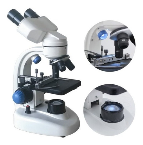Microscópio Biológico Binocular Led 40x-2000x Câmera Digital