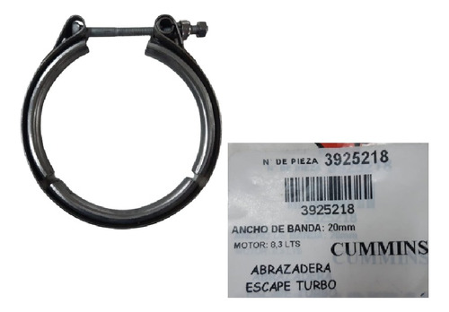 Abrazadera Escape Turbo Cummins 8.3l