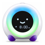 Reloj Despertador Digital Para Niños Usb Littlehippo Púrpura