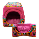 Casinha Toca Tenda Iglu Cama Cachorro Gato Impermeável Tamgg Cor Rosa-cachorro