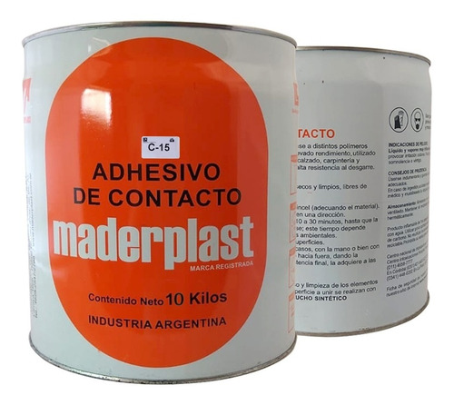 Adhesivo Contacto C-15 Maderplast 10 Kg P/calzado/tapiceria