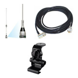 Kit Antena Dual Band Vhf 1/4 E Uhf 5/8 O Suporte Cabo Ap0188