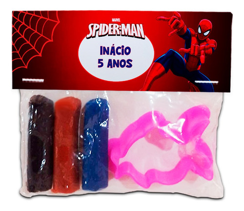 20 Kit Massinha Festa Infantil Personalizável Homem Aranha