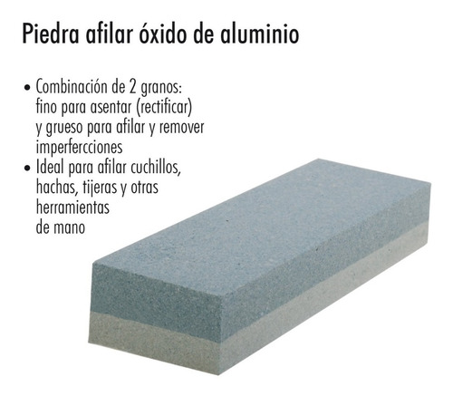 Piedra Afilar 5290 6  Rectangular 2 Granos Óxido De Aluminio