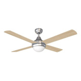 Ventilador De Techo Liliana Vthm310 Plata, Con 4 Palas Color  Haya Y Wengue De  Madera, 1.2 m De Diámetro 220 v - 240 v