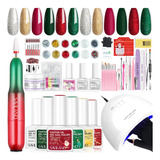 Saviland Kit De Esmalte De Unas De Gel De Navidad, 6 Colores