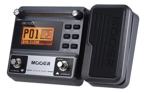 Pedal De Efeito Mooer Ge100 Preto Para Guitarra + Cabos