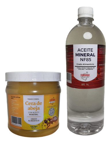 Cera De Abeja Y Aceite Mineral Para Madera Mueble 