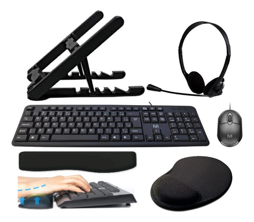 Combo Suporte/headset/teclado E Mouse/keypad/mouse Pad