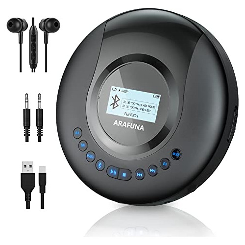 Reproductor De Cd Portátil Bluetooth Visibilidad Repro...