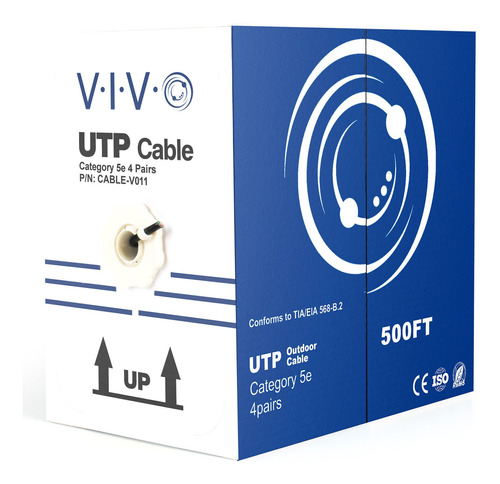 Cable Ethernet Lan A Granel Vivo 500 Ft Utp Cat-5e