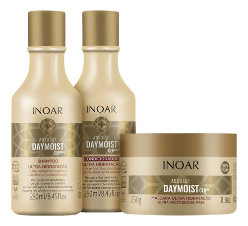 Kit Inoar Absolut Daymoist Clr Tratamento (3 Produtos) - Blz